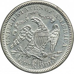 quarter 1877 Large Reverse coin
