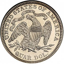 quarter 1882 Large Reverse coin