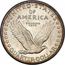 quarter 1917 Large Reverse coin