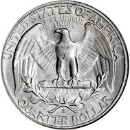 quarter 1947 Large Reverse coin