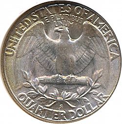 quarter 1954 Large Reverse coin