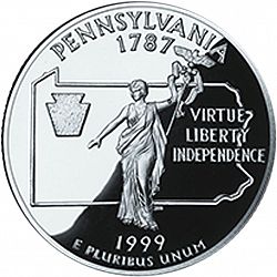 quarter 1999 Large Reverse coin