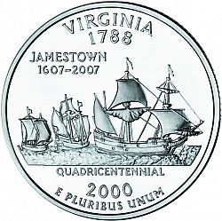 quarter 2000 Large Reverse coin