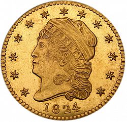 2.50 dollar 1824 Large Obverse coin