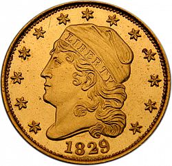 2.50 dollar 1829 Large Obverse coin
