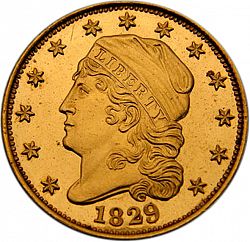 2.50 dollar 1829 Large Obverse coin
