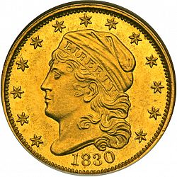 2.50 dollar 1830 Large Obverse coin