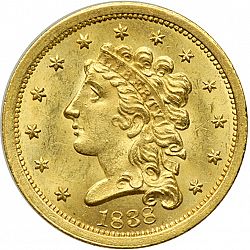 2.50 dollar 1838 Large Obverse coin
