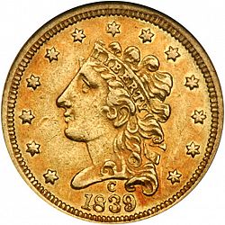 2.50 dollar 1839 Large Obverse coin