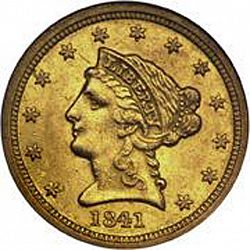 2.50 dollar 1841 Large Obverse coin