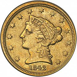 2.50 dollar 1842 Large Obverse coin