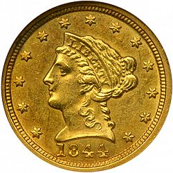 2.50 dollar 1844 Large Obverse coin