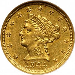 2.50 dollar 1844 Large Obverse coin