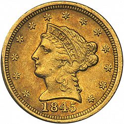 2.50 dollar 1845 Large Obverse coin