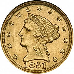 2.50 dollar 1851 Large Obverse coin