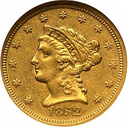 2.50 dollar 1852 Large Obverse coin