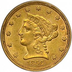 2.50 dollar 1856 Large Obverse coin