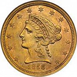 2.50 dollar 1856 Large Obverse coin