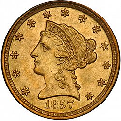 2.50 dollar 1857 Large Obverse coin