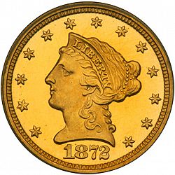 2.50 dollar 1872 Large Obverse coin