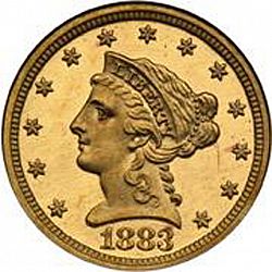 2.50 dollar 1883 Large Obverse coin