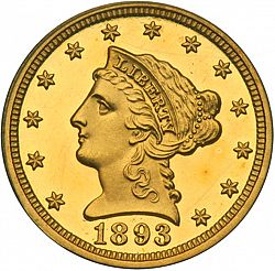 2.50 dollar 1893 Large Obverse coin