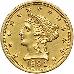 2.50 dollar 1894 Large Obverse coin