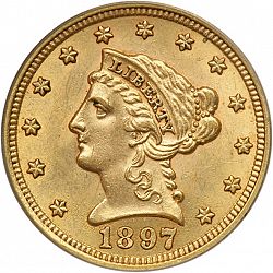 2.50 dollar 1897 Large Obverse coin