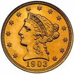 2.50 dollar 1903 Large Obverse coin