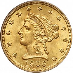 2.50 dollar 1906 Large Obverse coin