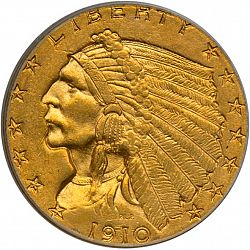 2.50 dollar 1910 Large Obverse coin
