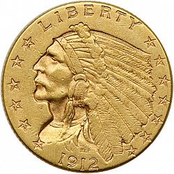 2.50 dollar 1912 Large Obverse coin