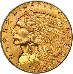 2.50 dollar 1926 Large Obverse coin