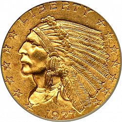 2.50 dollar 1927 Large Obverse coin