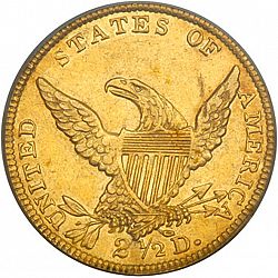 2.50 dollar 1838 Large Reverse coin