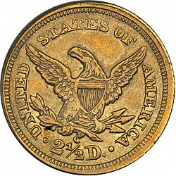 2.50 dollar 1842 Large Reverse coin