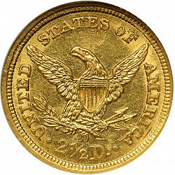 2.50 dollar 1843 Large Reverse coin