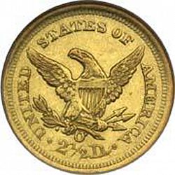 2.50 dollar 1843 Large Reverse coin