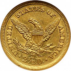 2.50 dollar 1844 Large Reverse coin