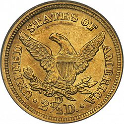 2.50 dollar 1845 Large Reverse coin