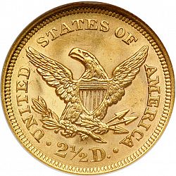 2.50 dollar 1851 Large Reverse coin
