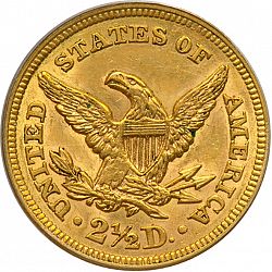 2.50 dollar 1854 Large Reverse coin