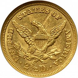 2.50 dollar 1856 Large Reverse coin