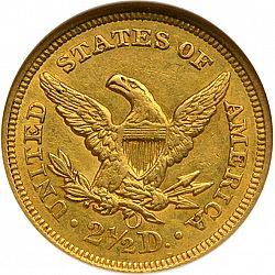 2.50 dollar 1857 Large Reverse coin