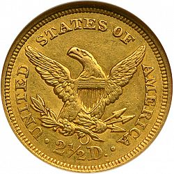 2.50 dollar 1857 Large Reverse coin