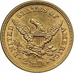 2.50 dollar 1857 Large Reverse coin