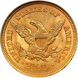 2.50 dollar 1858 Large Reverse coin