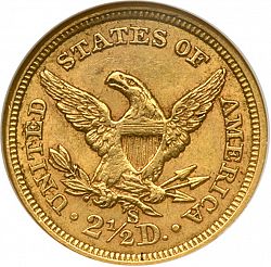 2.50 dollar 1867 Large Reverse coin
