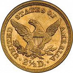 2.50 dollar 1876 Large Reverse coin