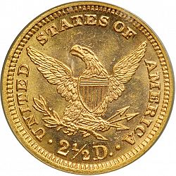 2.50 dollar 1882 Large Reverse coin